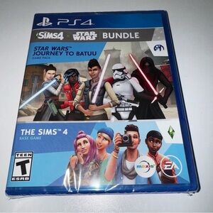 New Sealed PS4 Sims 4 Base Game X Star Wars Bundle Journey to Batuu